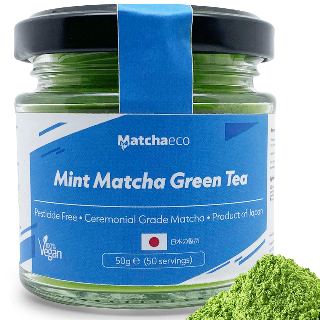 matcha mint green tea powder